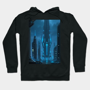 Cyber Building in a Future City Hoodie